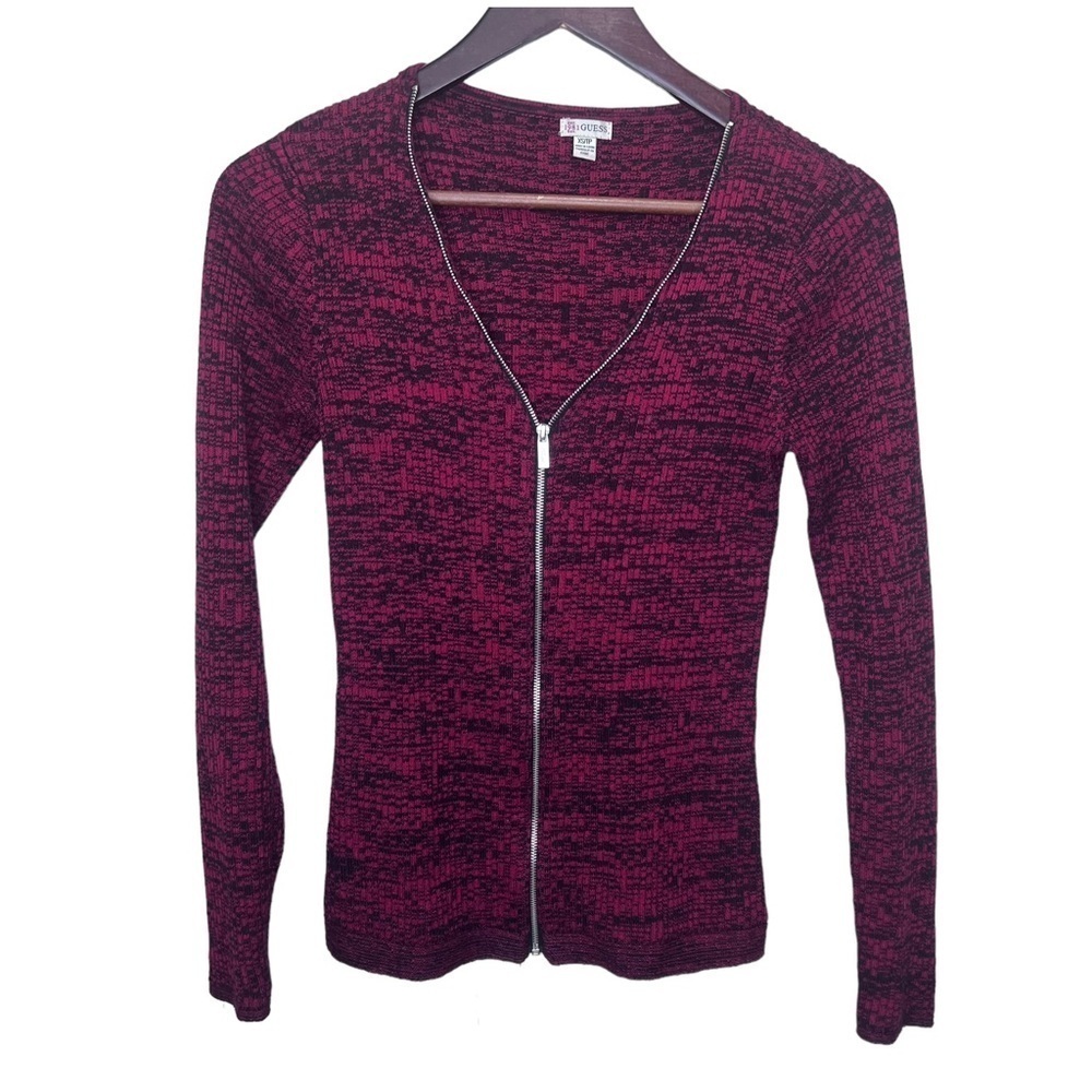 Guess Y2K Space Dye Full-Zip Cardigan Sweater – Size XS